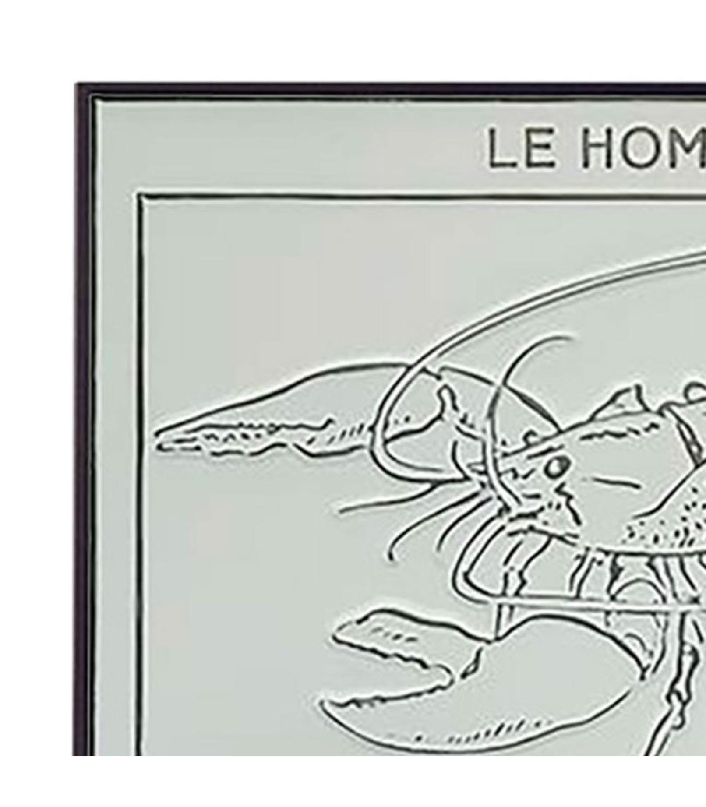 Wadiga Décoration Murale Metal Noir Et Blanc Homard - 50x33cm