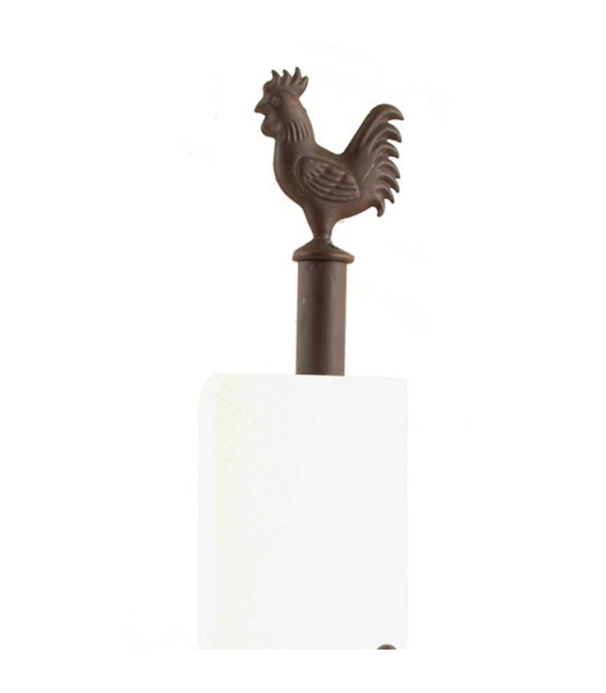 Wadiga Dérouleur Essuie-tout à Poser Classique En Fer Coq 18x18x43cm