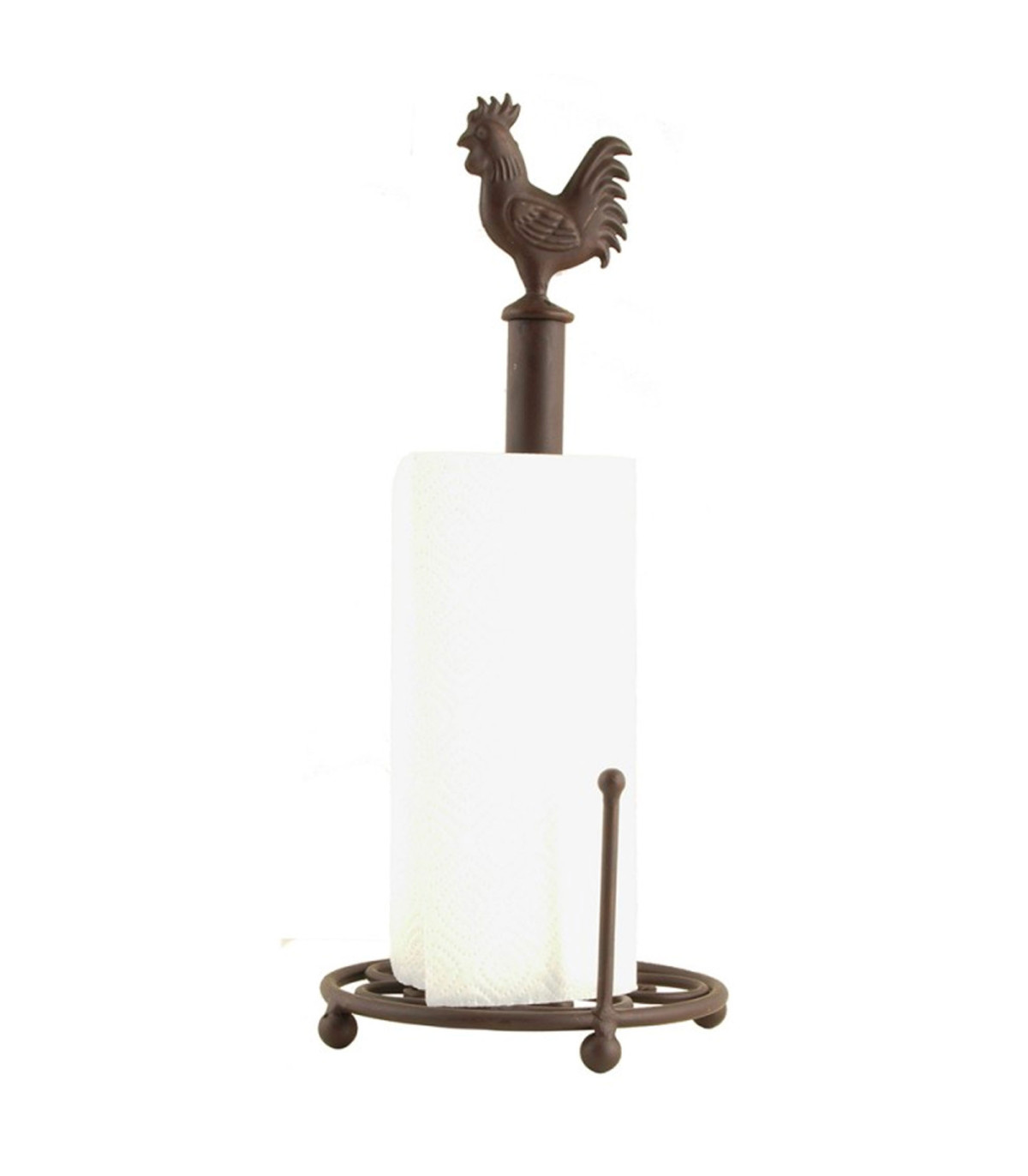 wadiga Dérouleur essuie-tout à poser classique en fer coq 18x18x43cm