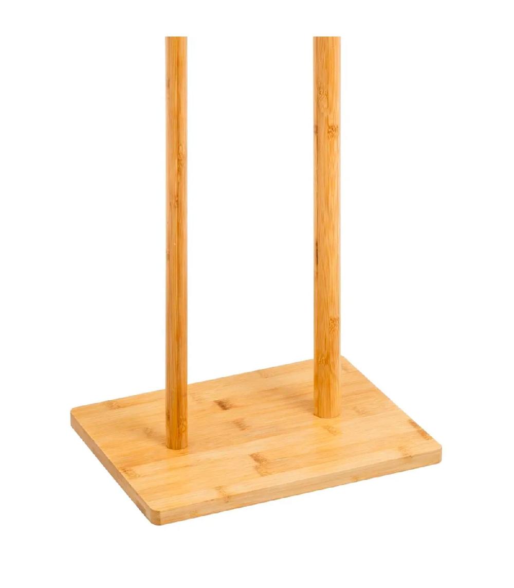 wadiga Dérouleur papier toilette avec réserve en bambou 28x21x67cm