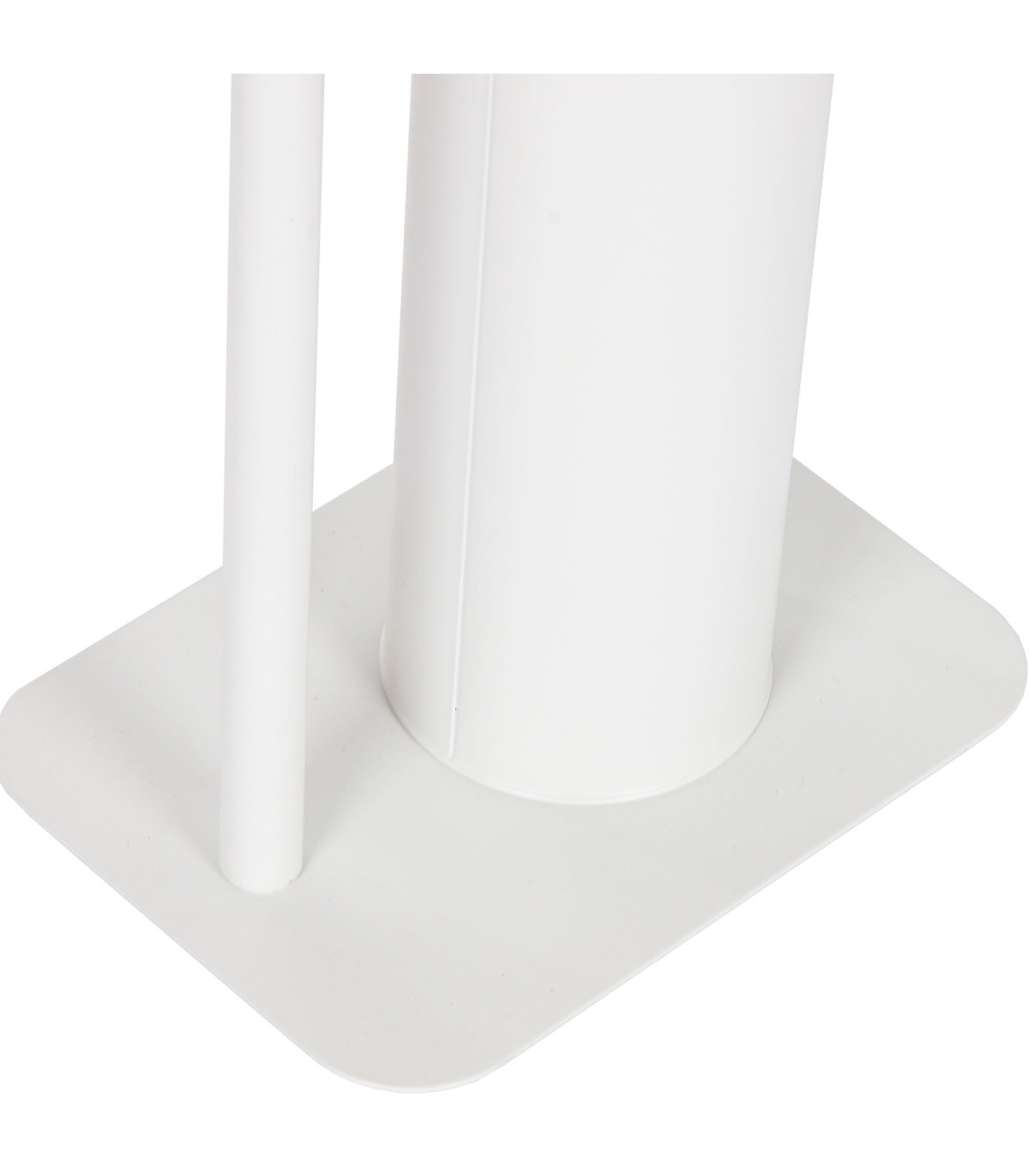 Wadiga Dérouleur Papier Toilette + Brosse WC En Métal Blanc Et Bambo