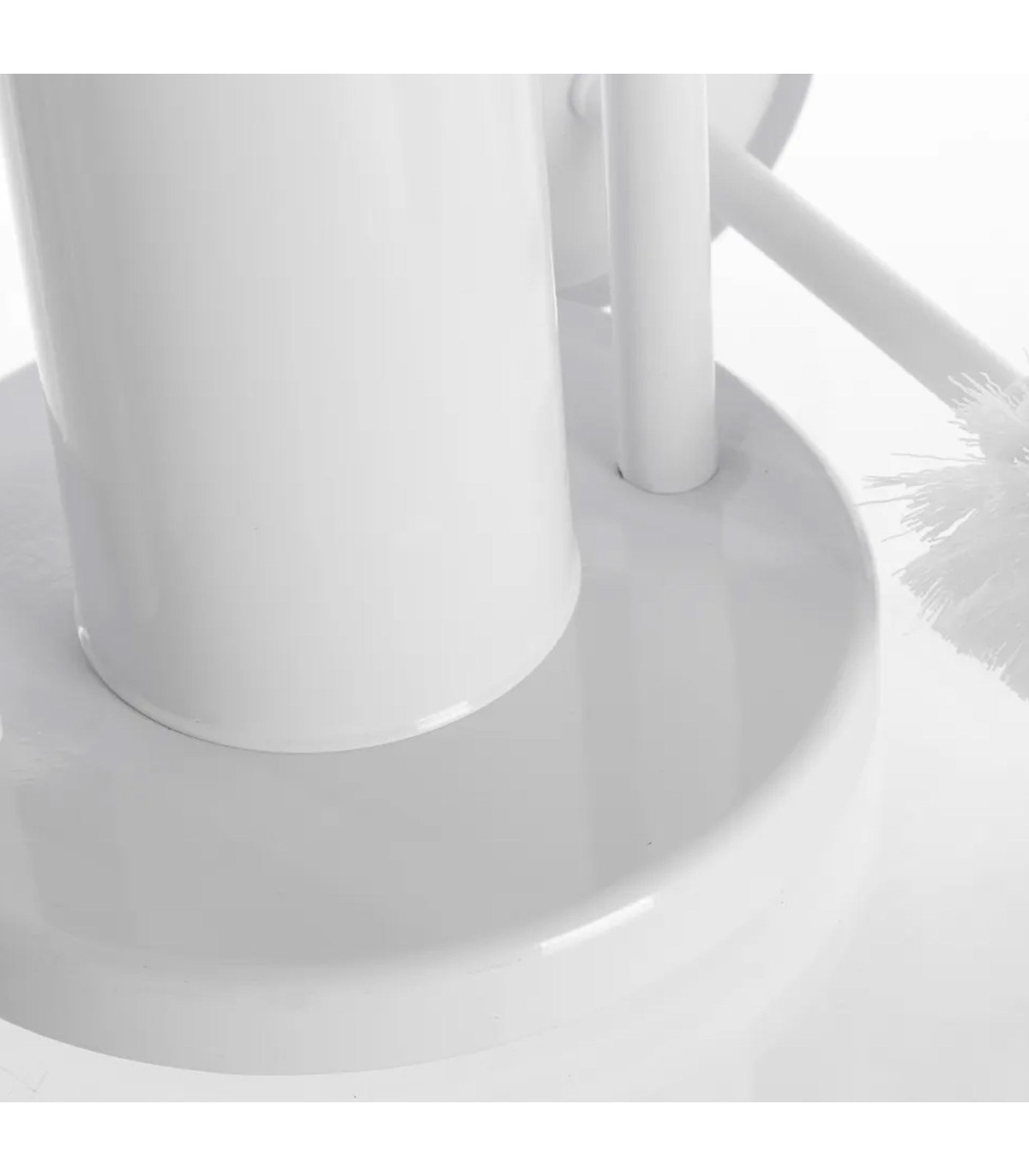 Wadiga Dérouleur Papier Toilette + Brosse WC En Métal Blanc