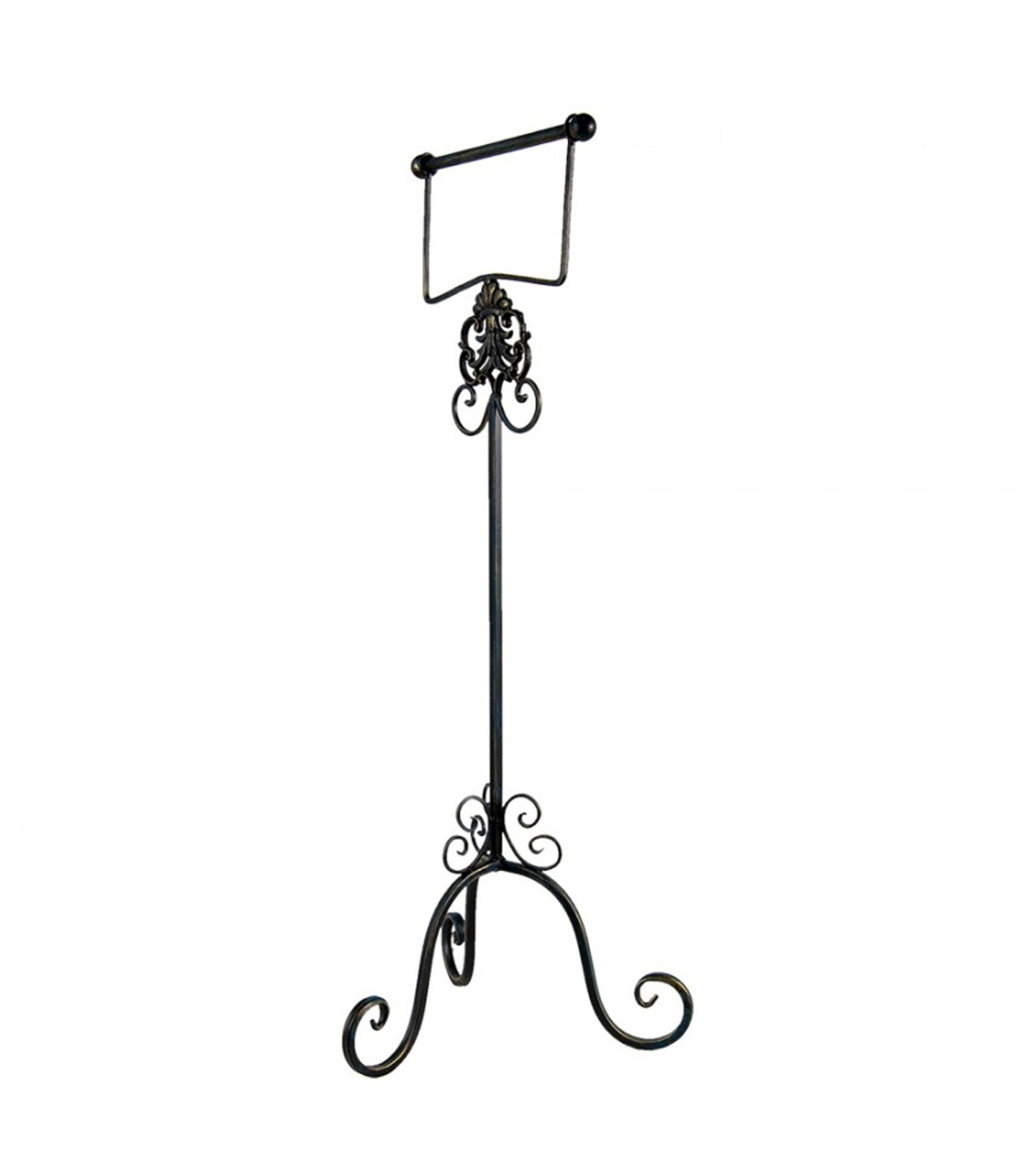 Wadiga Dérouleur Papier Toilette En Métal Marron 27x24x70cm