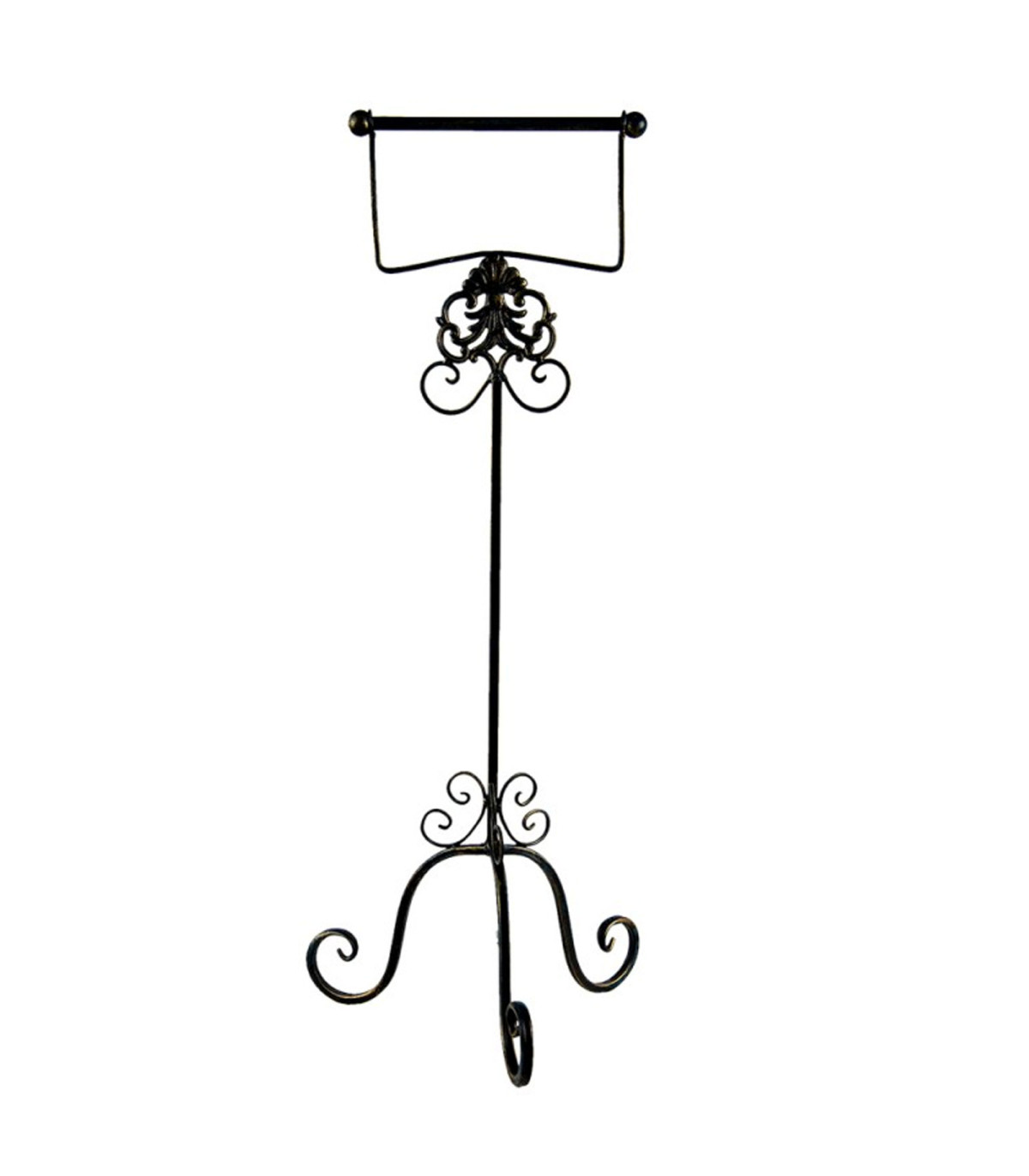 wadiga Dérouleur papier toilette en métal marron 27x24x70cm