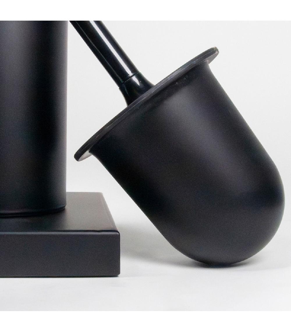 Wadiga Dérouleur Papier Toilette En Métal Noir 23x18x68cm