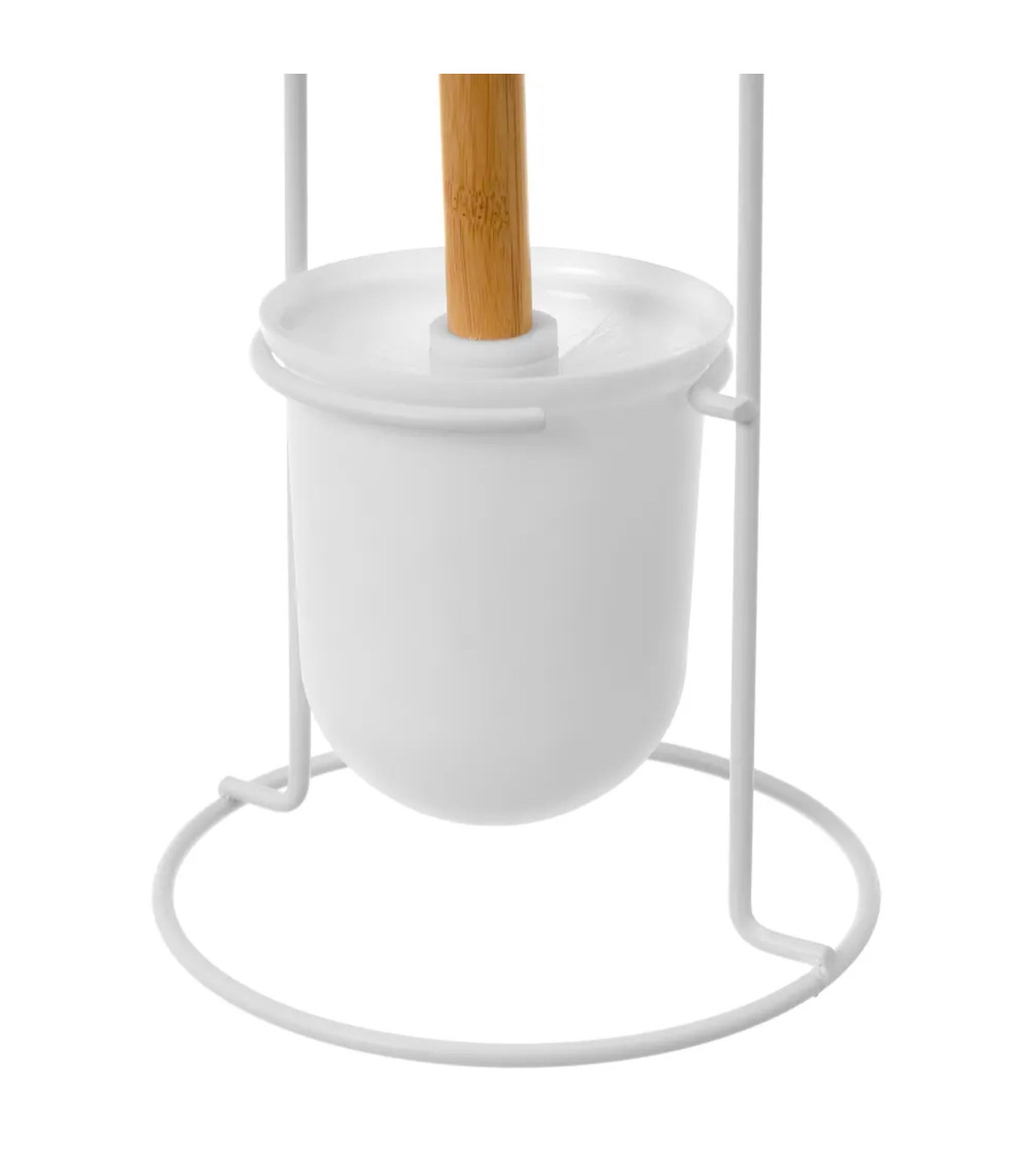 Wadiga Dérouleur Papier Toilette Et Brosse WC Métal Blanc