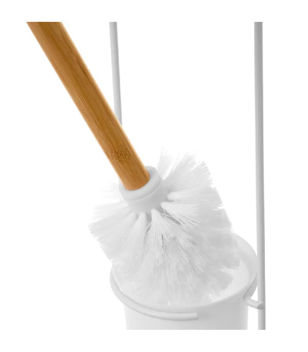 Wadiga Dérouleur Papier Toilette Et Brosse WC Métal Blanc