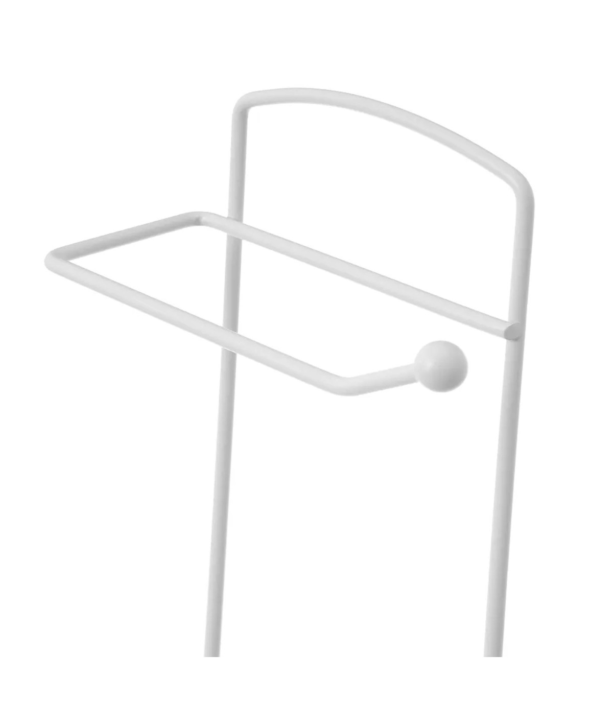 Wadiga Dérouleur Papier Toilette Et Brosse WC Métal Blanc