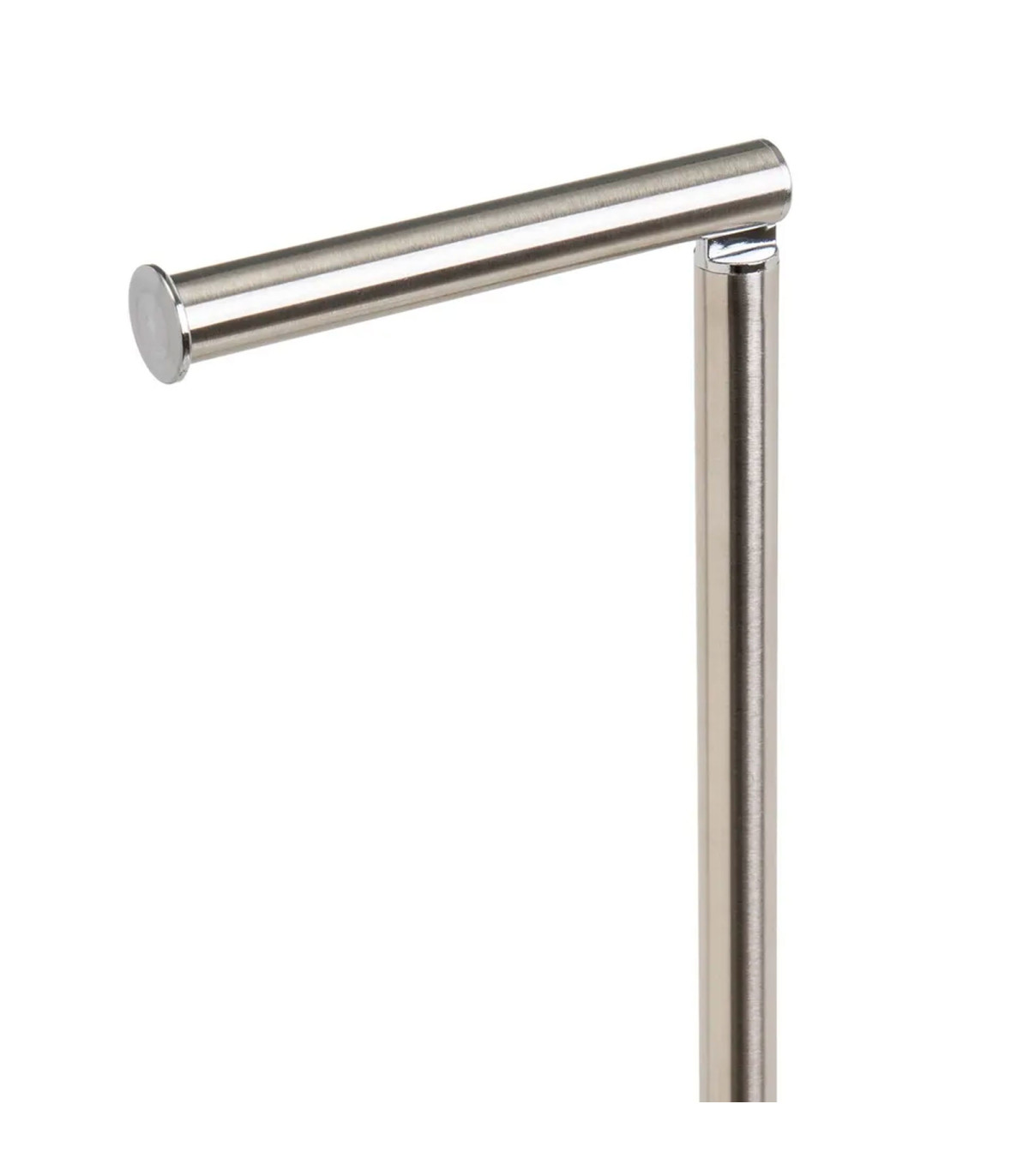 Wadiga Dérouleur Papier Toilette Et Brosse WC Plastique Noir Et Métal Chromé