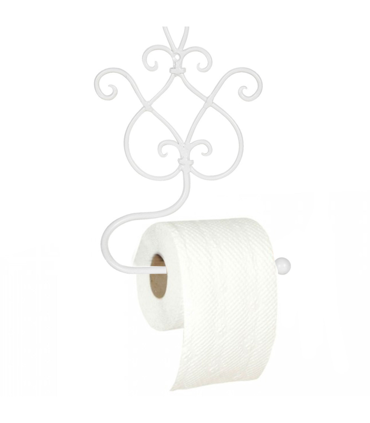 Wadiga Dérouleur Papier Toilette Mural Style Ancien En Fer Blanc 17x7x22cm
