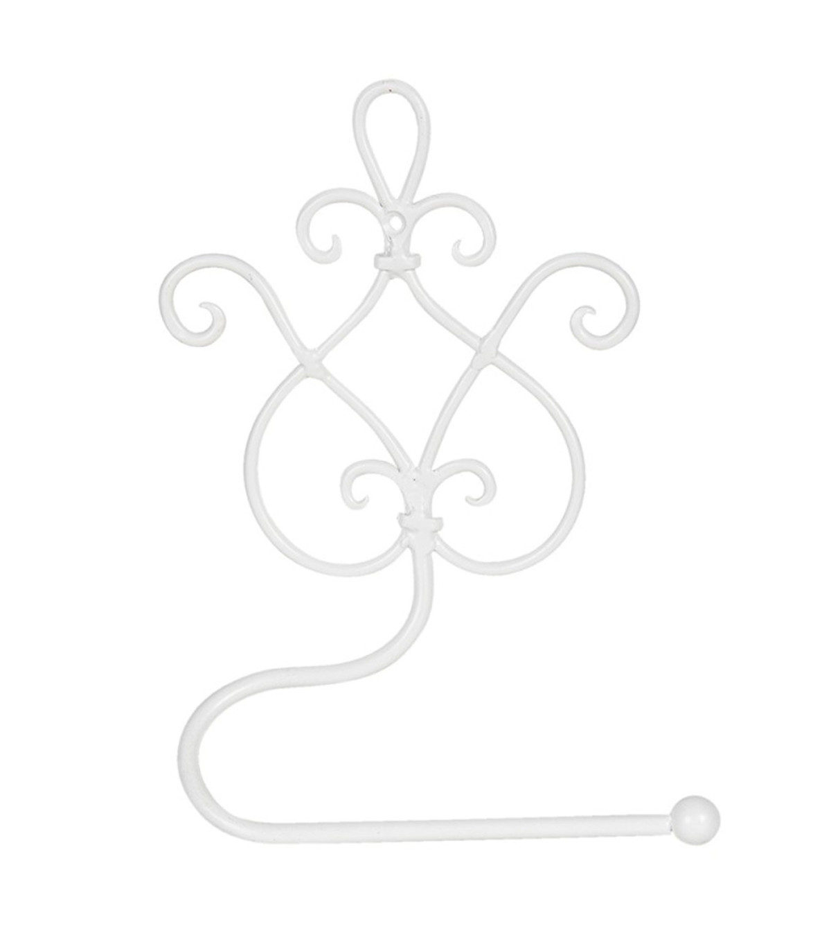 wadiga Dérouleur papier toilette mural style ancien en fer blanc 17x7x22cm