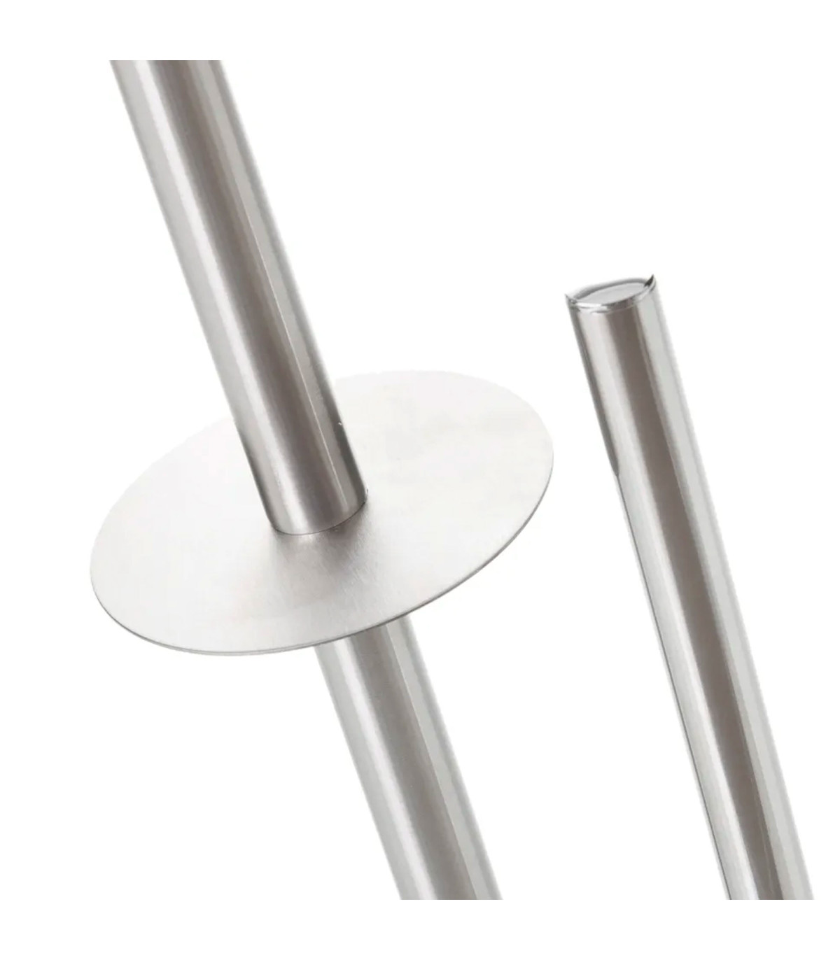 Wadiga Dérouleur Papier Toilette Réserve Et Brosse WC Blanc Et Chrome