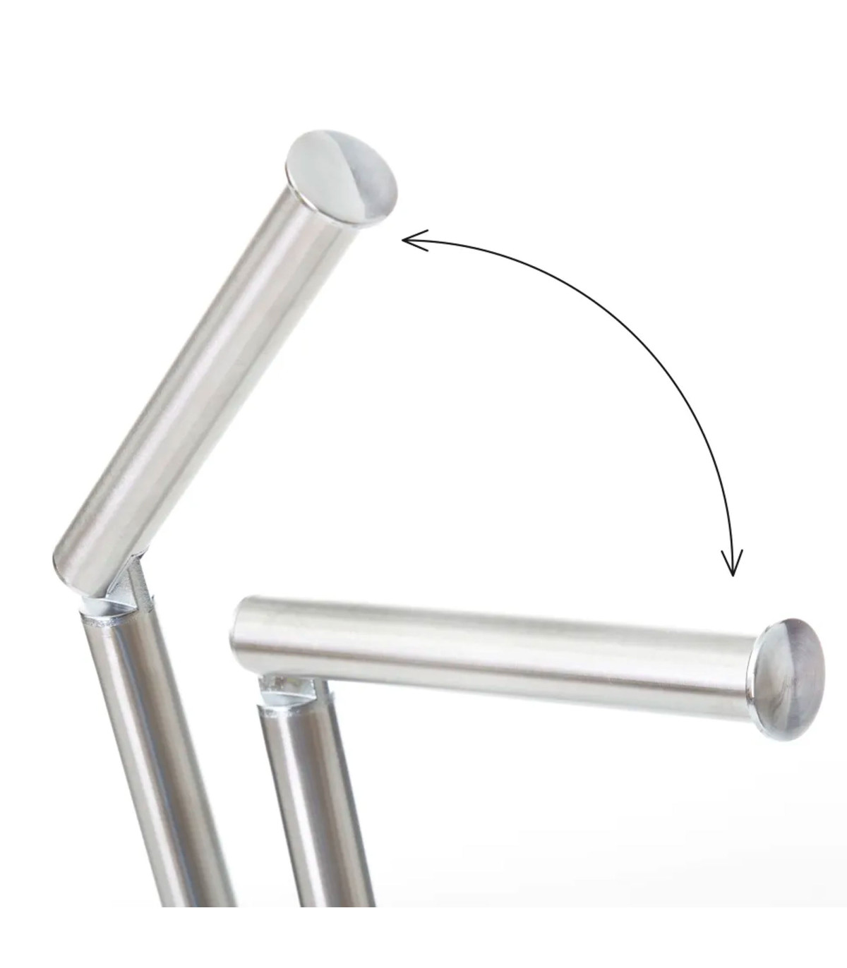 Wadiga Dérouleur Papier Toilette Réserve Et Brosse WC Blanc Et Chrome