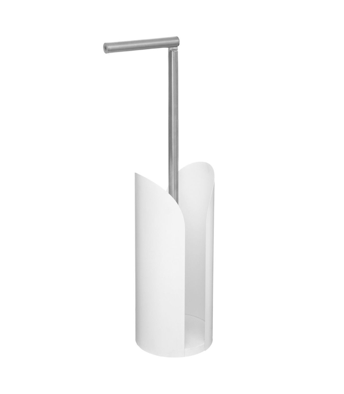 wadiga Dérouleur papier WC avec réserve métal blanc