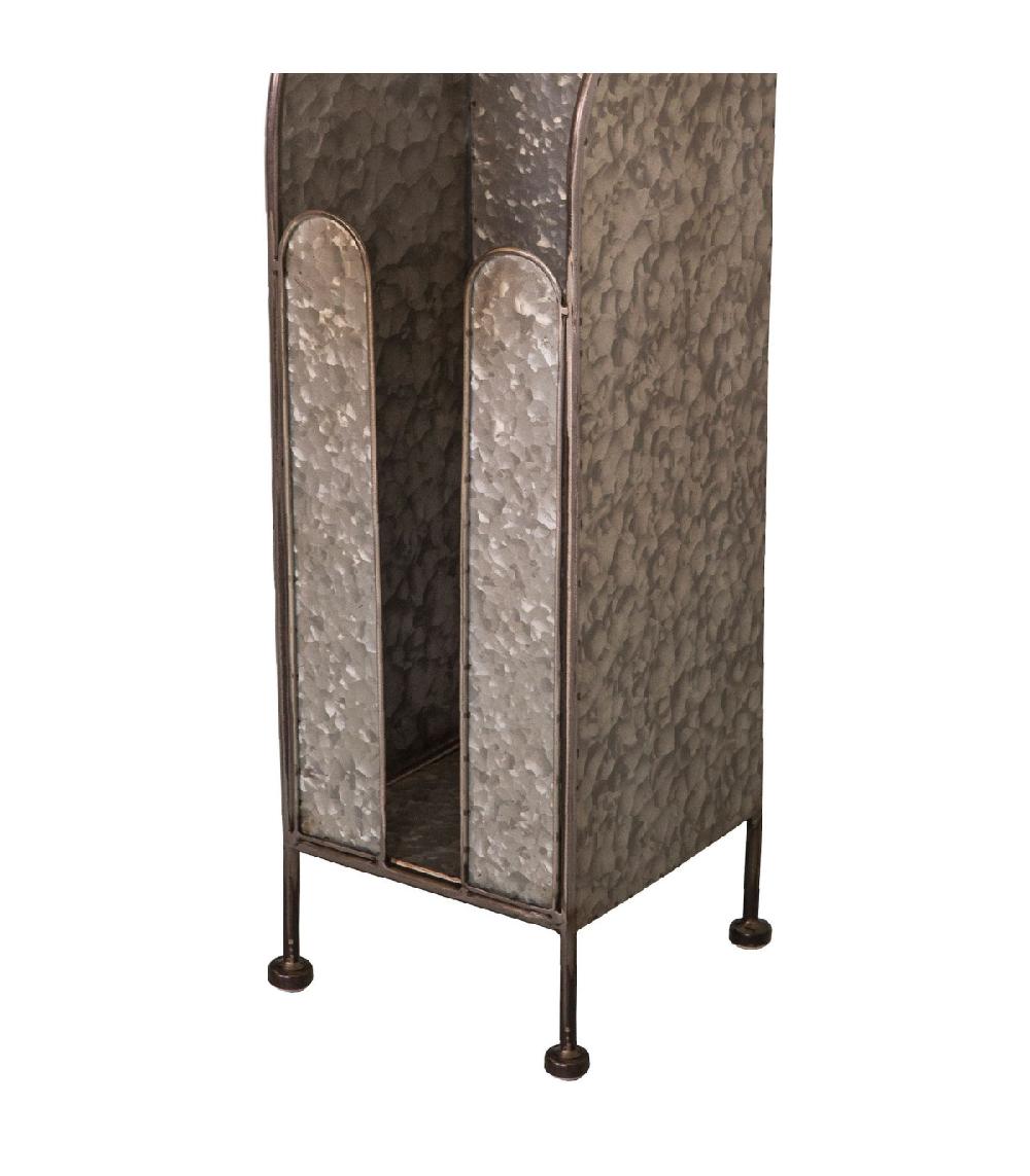 Wadiga Dérouleur Papier WC Avec Réserve Rouleaux En Zinc 21x17.5x80.5cm