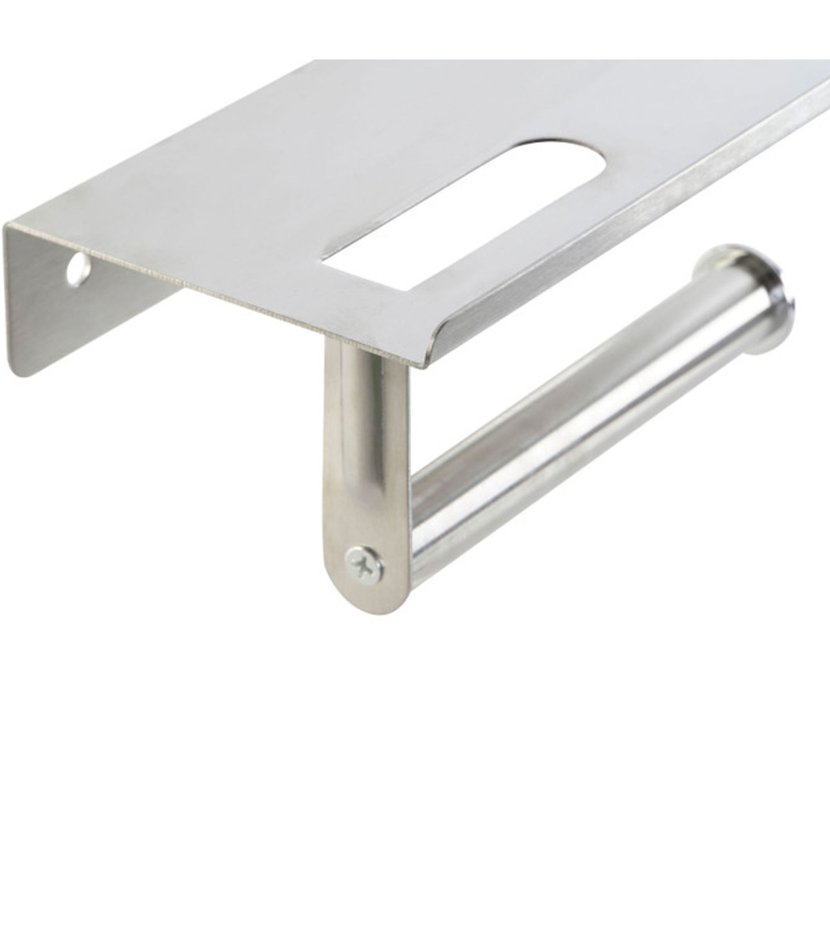 Wadiga Dérouleur Papier WC Mural Avec Tablette En Inox 18x9.6x7.5cm