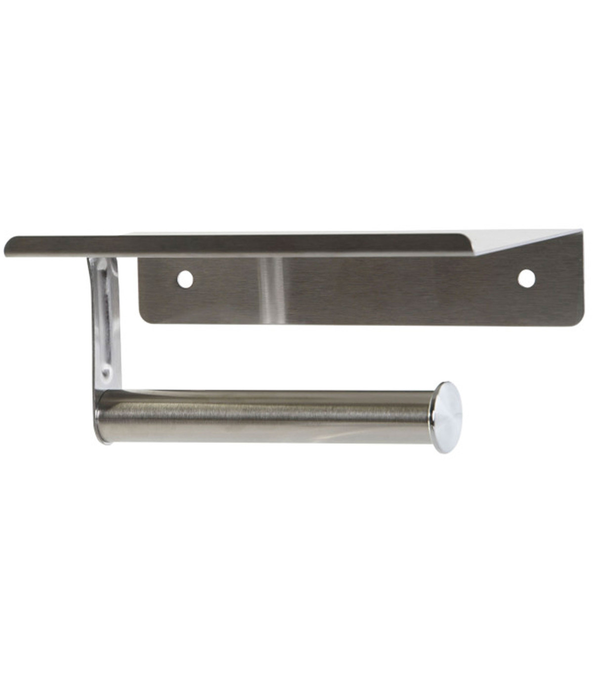 wadiga Dérouleur papier WC mural avec tablette en inox 18x9.6x7.5cm