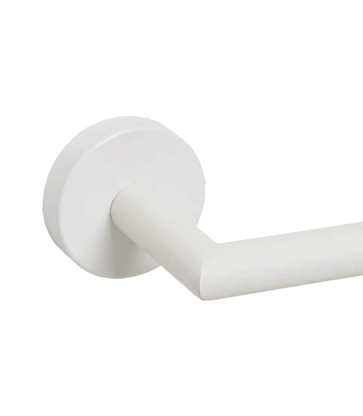 Wadiga Dérouleur Papier WC Mural En Métal Blanc Et Bois 18x8x5cm