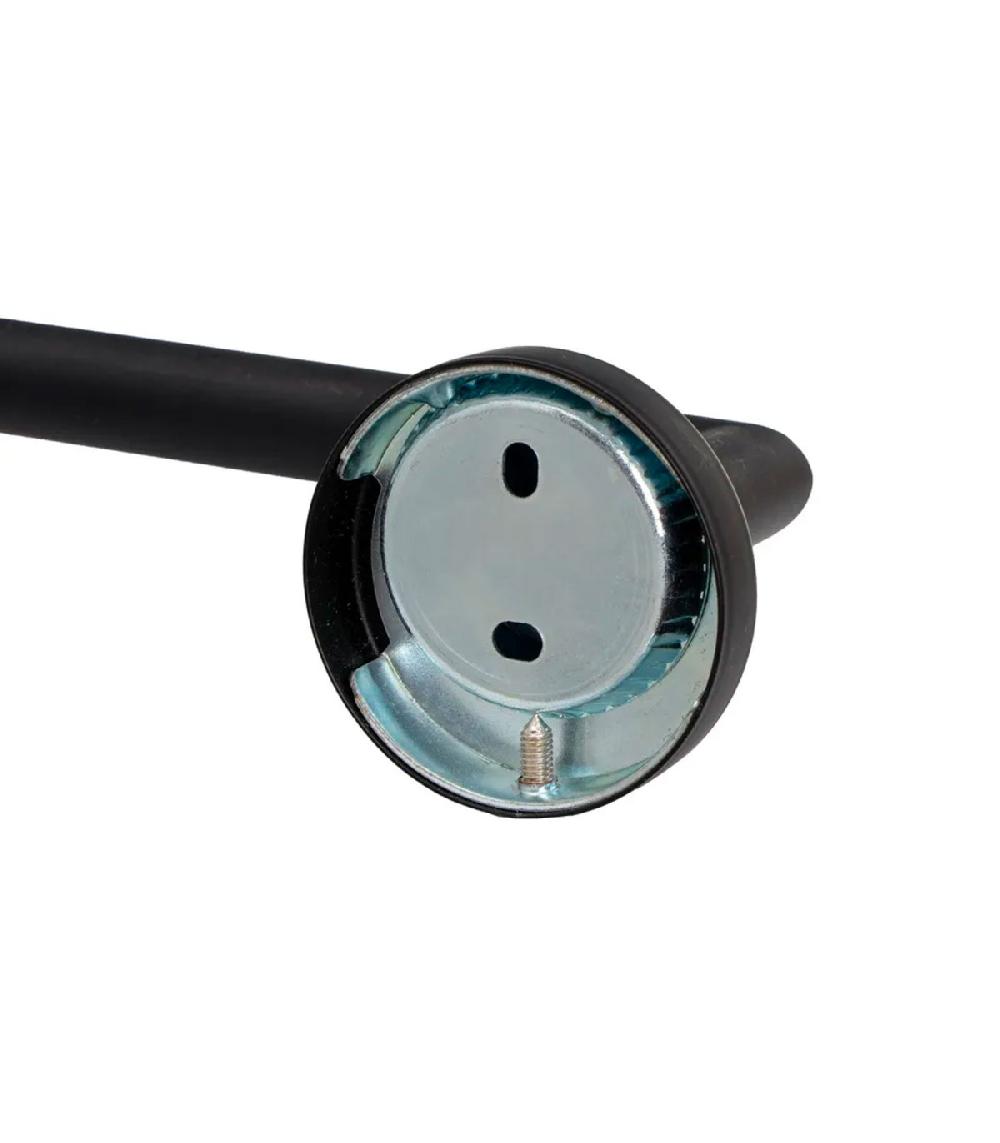 Wadiga Dérouleur Papier WC Mural En Métal Noir Et Bois 18x8x5cm