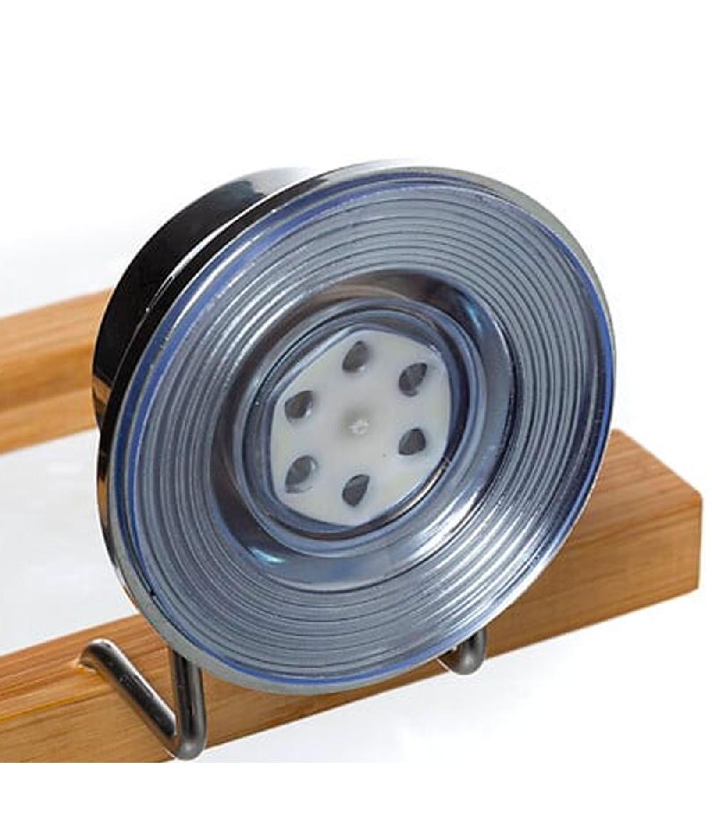 Wadiga Dérouleur Papier WC Mural Ventouse Bambou 15x13x10cm