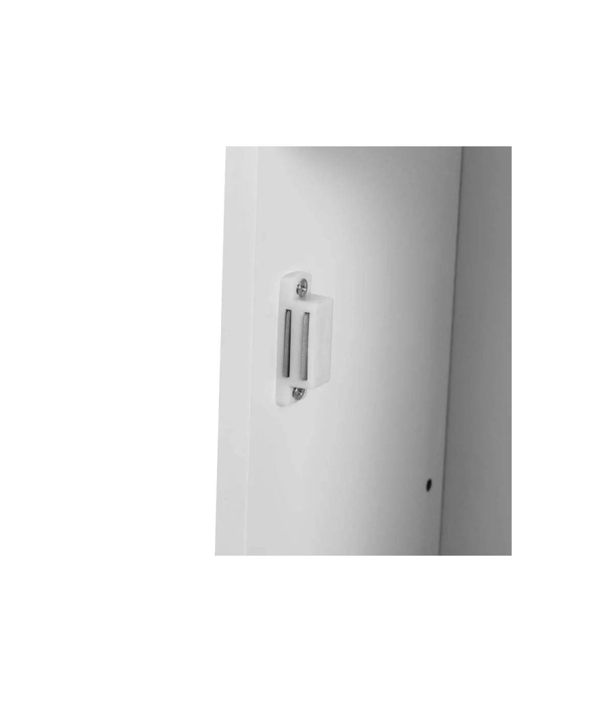Wadiga Dérouleur Papier WC + Rangement Stock Rouleaux Bois MDF Blanc