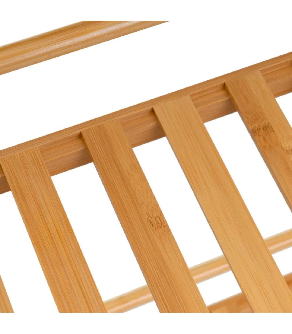 Wadiga Desserte De Cuisine Sur Roulettes En Bambou 44x20x75cm