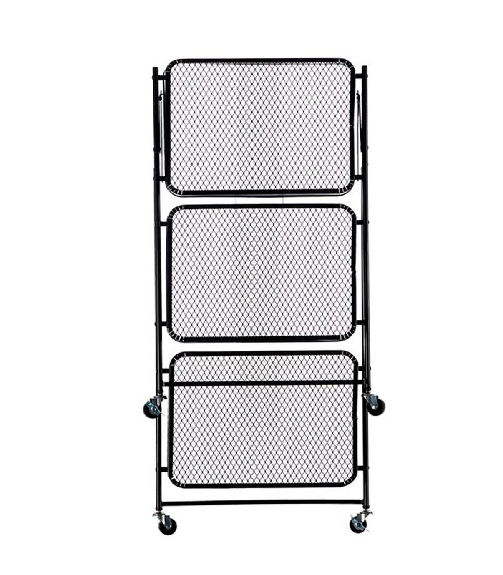 Wadiga Desserte En Métal Noir Pliable 45.5x29.5x78.5cm