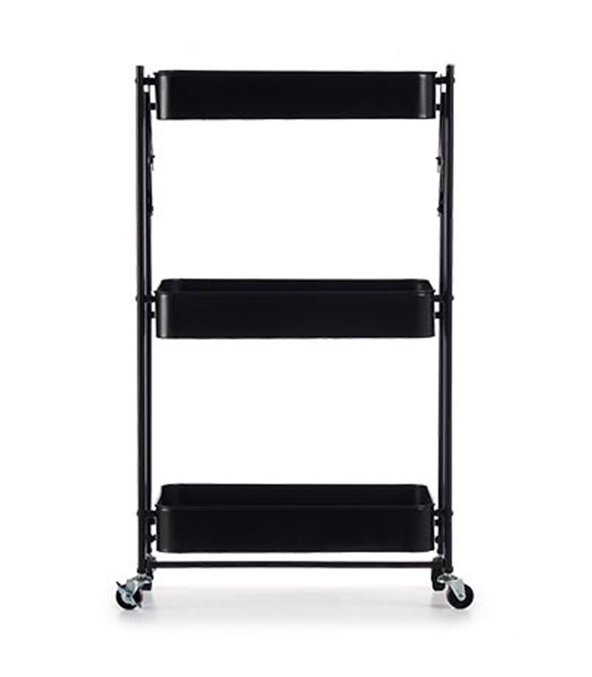 Wadiga Desserte En Métal Noir Pliable 45.5x29.5x78.5cm