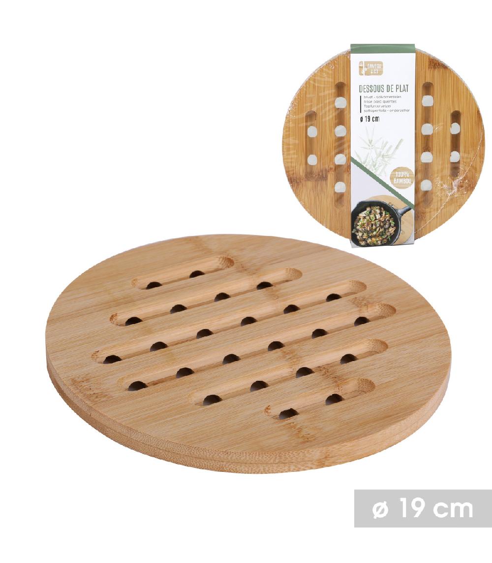 Wadiga Dessous De Plat Rond En Bambou - Diamètre 19cm