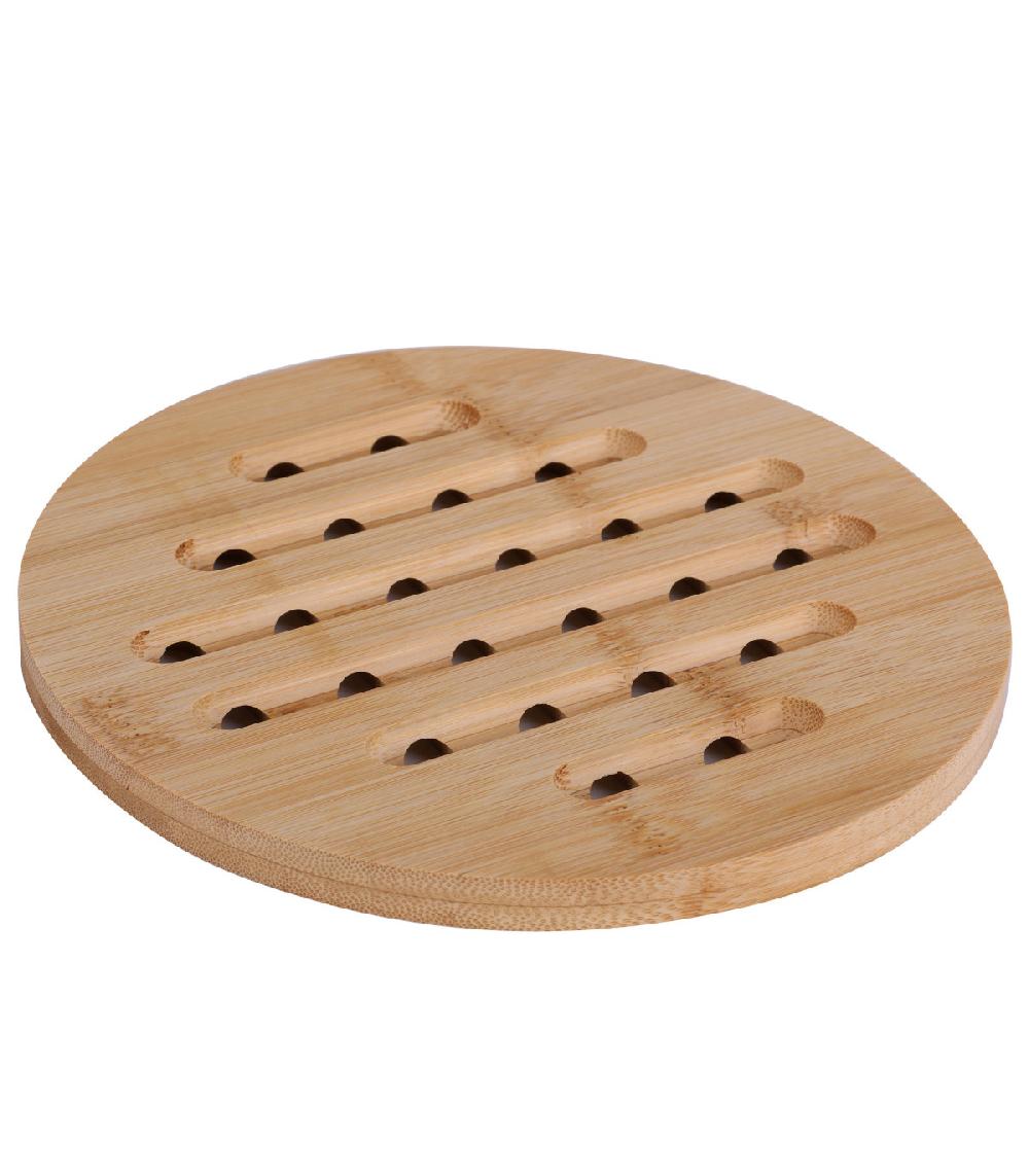 wadiga Dessous de plat rond en bambou - Diamètre 19cm