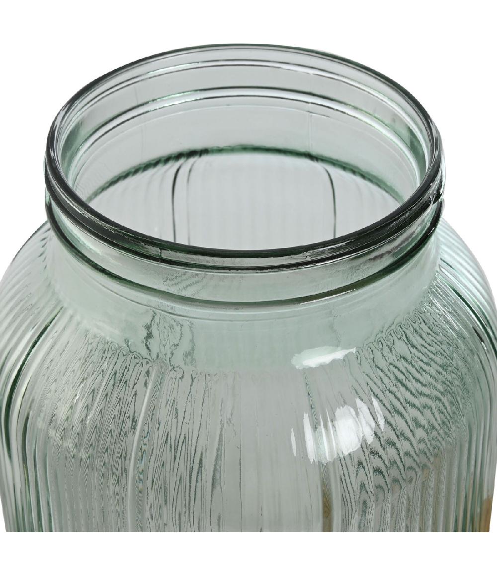 Wadiga Distributeur De Boisson En Verre Et Bambou 5.5L