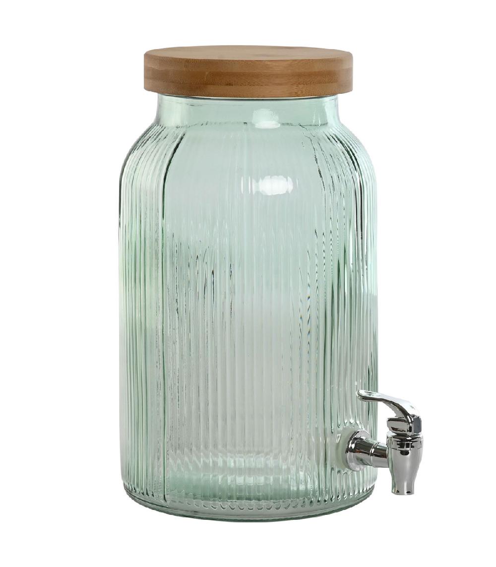 wadiga Distributeur de boisson en verre et bambou 5.5L