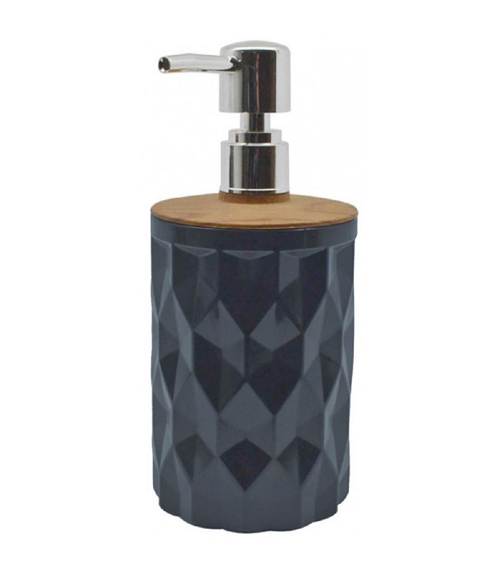 Wadiga Distributeur De Savon Acrylique Gris Et Bois 450ml