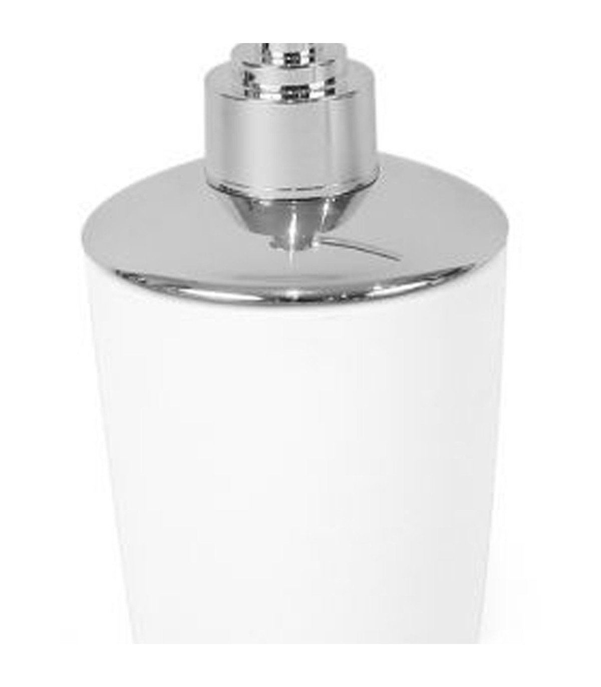 Wadiga Distributeur De Savon Blanc Et Chrome - 7.5x7.5x17cm