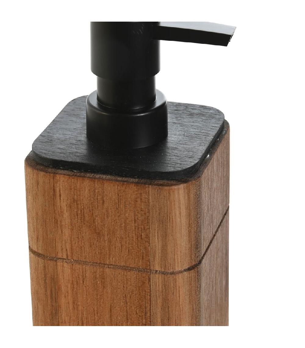 Wadiga Distributeur De Savon En Bois D'acacia 7.6x7.6x17.5cm