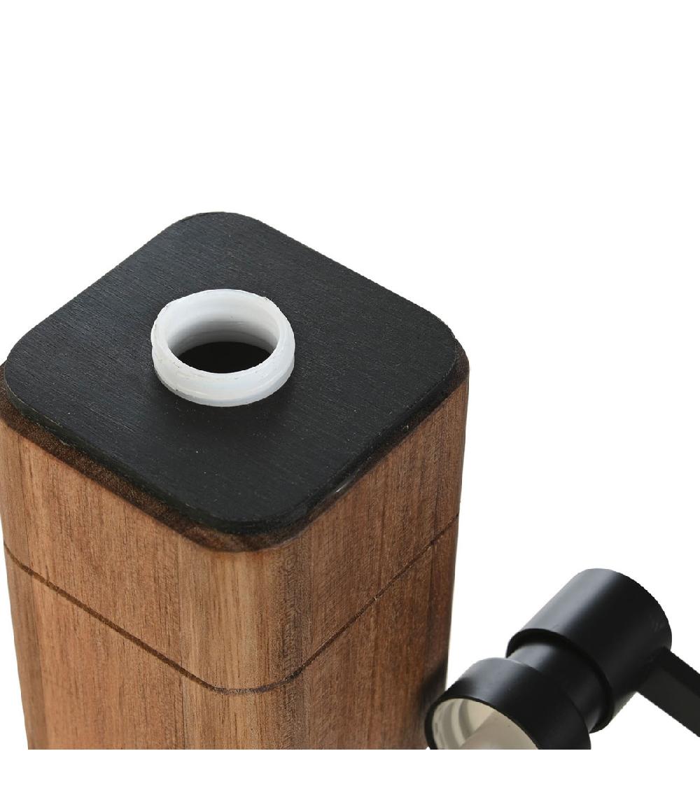 Wadiga Distributeur De Savon En Bois D'acacia 7.6x7.6x17.5cm