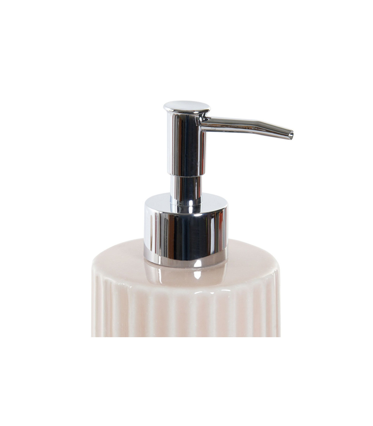 Wadiga Distributeur De Savon En Céramique Rose Et ABS Chromé