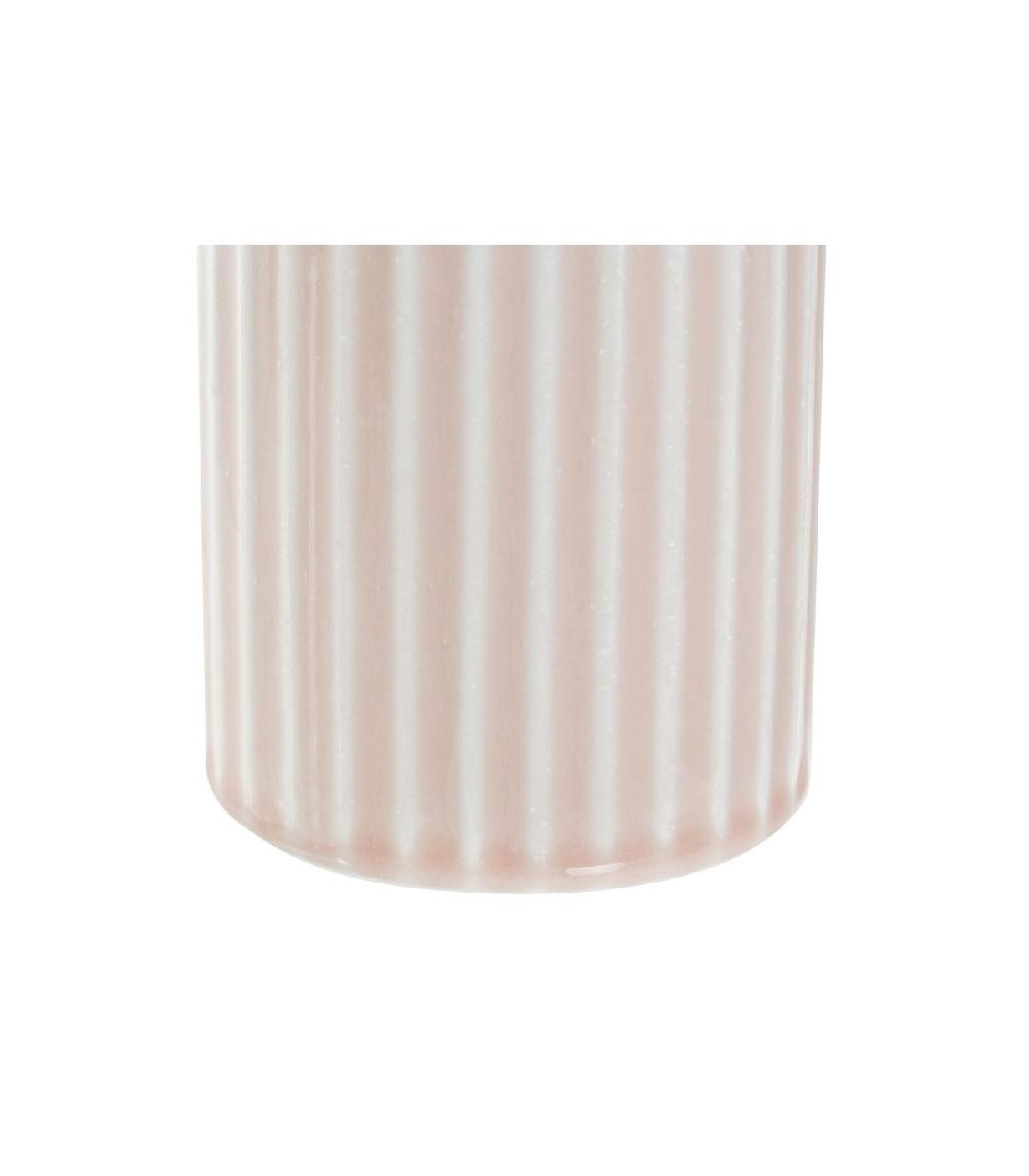 Wadiga Distributeur De Savon En Céramique Rose Et ABS Chromé