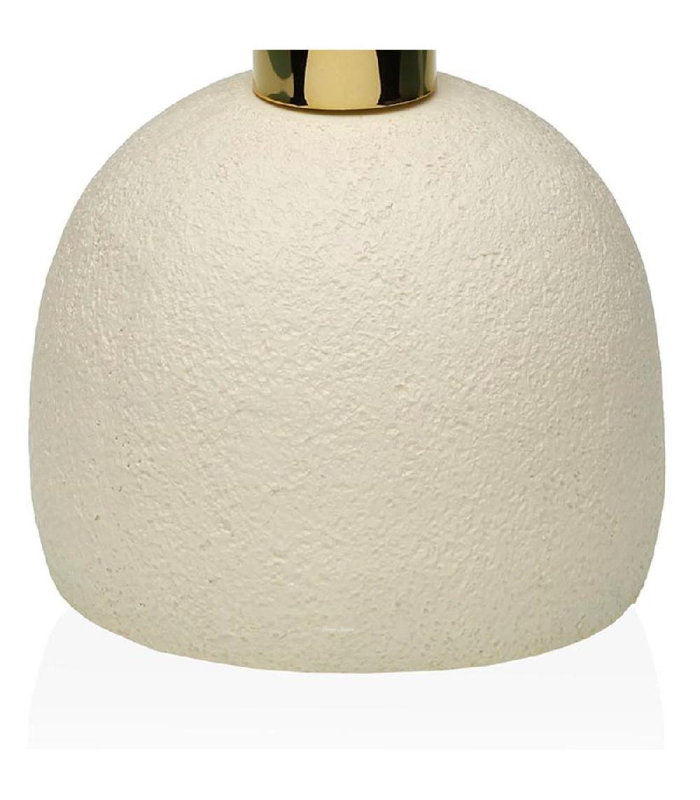 Wadiga Distributeur De Savon En Résine Beige Et Doré 7.5X7.5x10.5cm