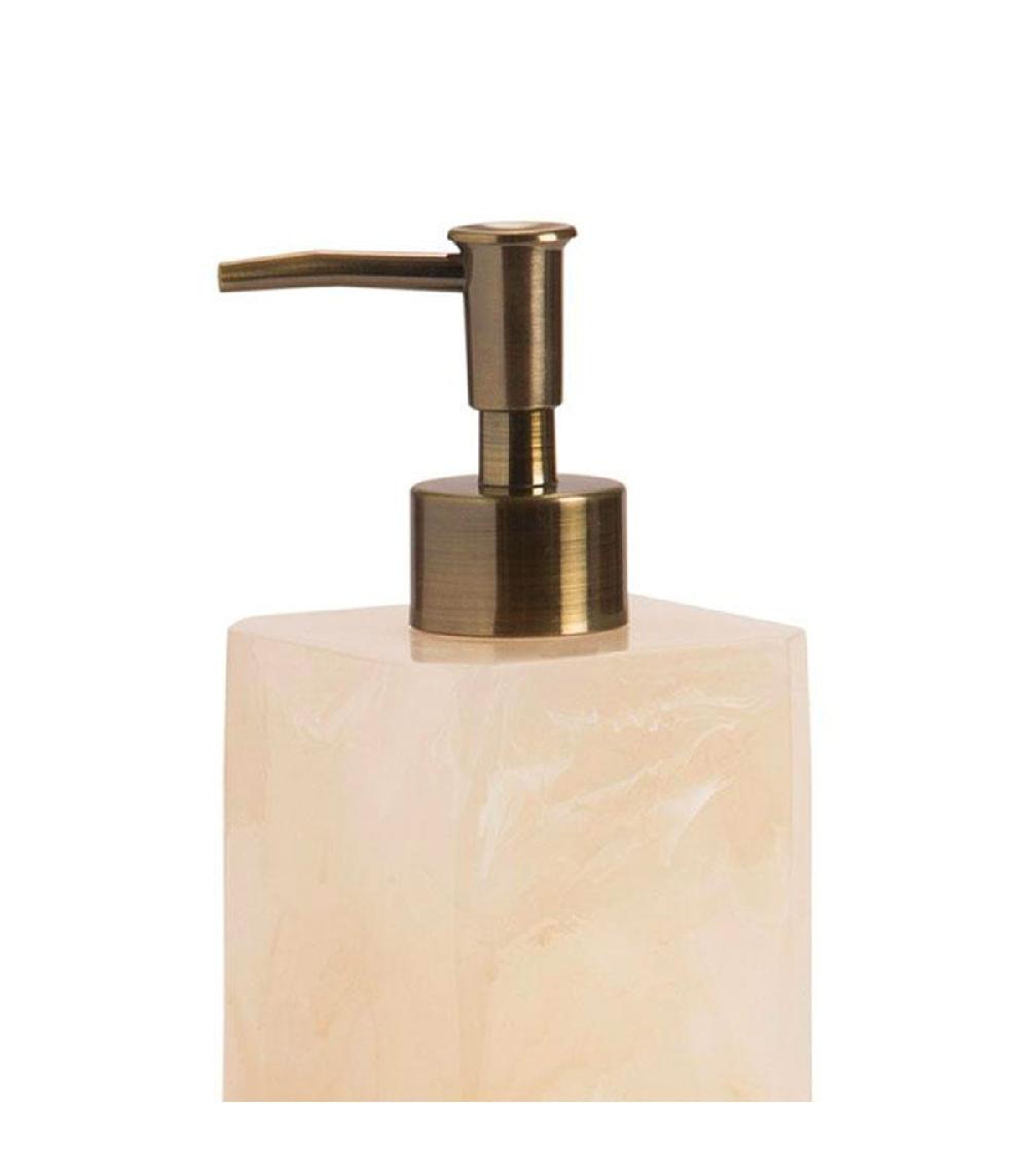 Wadiga Distributeur De Savon En Résine Effet Nacre 7.5x7.5x19cm