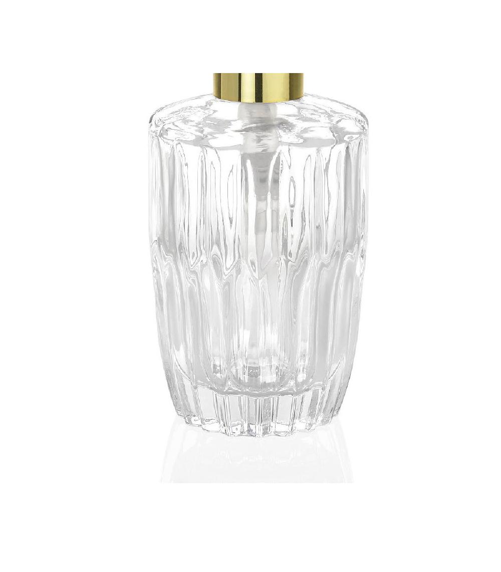 Wadiga Distributeur De Savon En Verre Taillé Motifs Géométriques Et PP Doré
