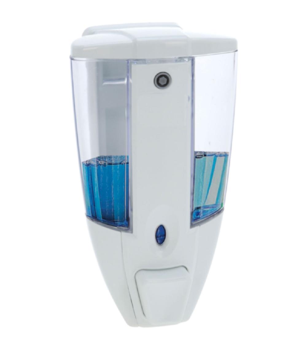 Wadiga Distributeur De Savon Mural Plastique Blanc - 18x9x8cm