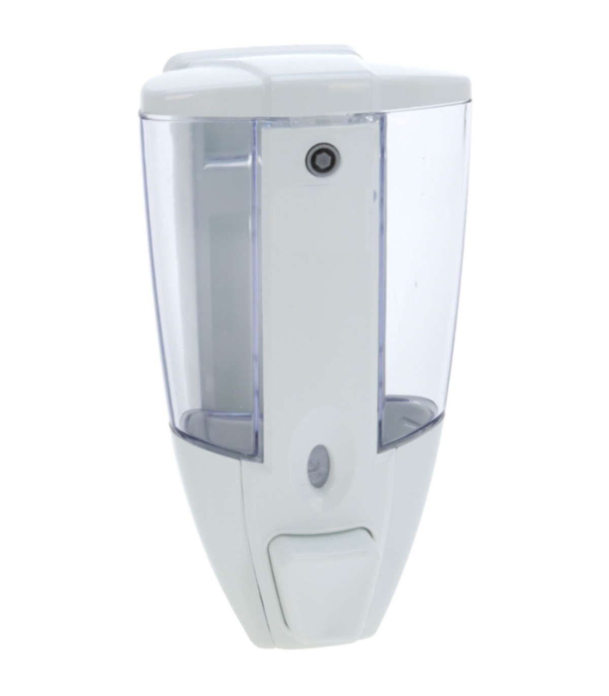 wadiga Distributeur de savon mural plastique blanc - 18x9x8cm