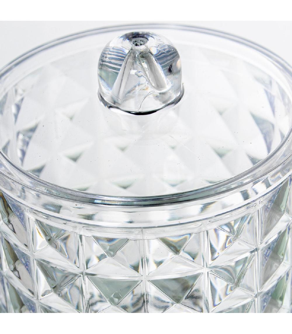 Wadiga Distributeur Disques De Coton Transparent 7x7x17cm