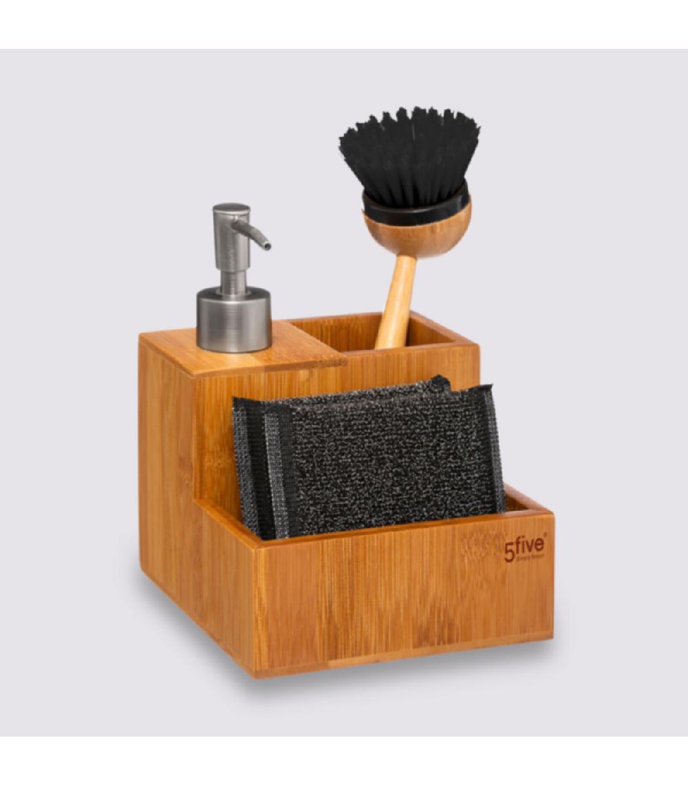 Wadiga Distributeur Liquide Vaisselle + Accessoires - 13.5x12x20cm