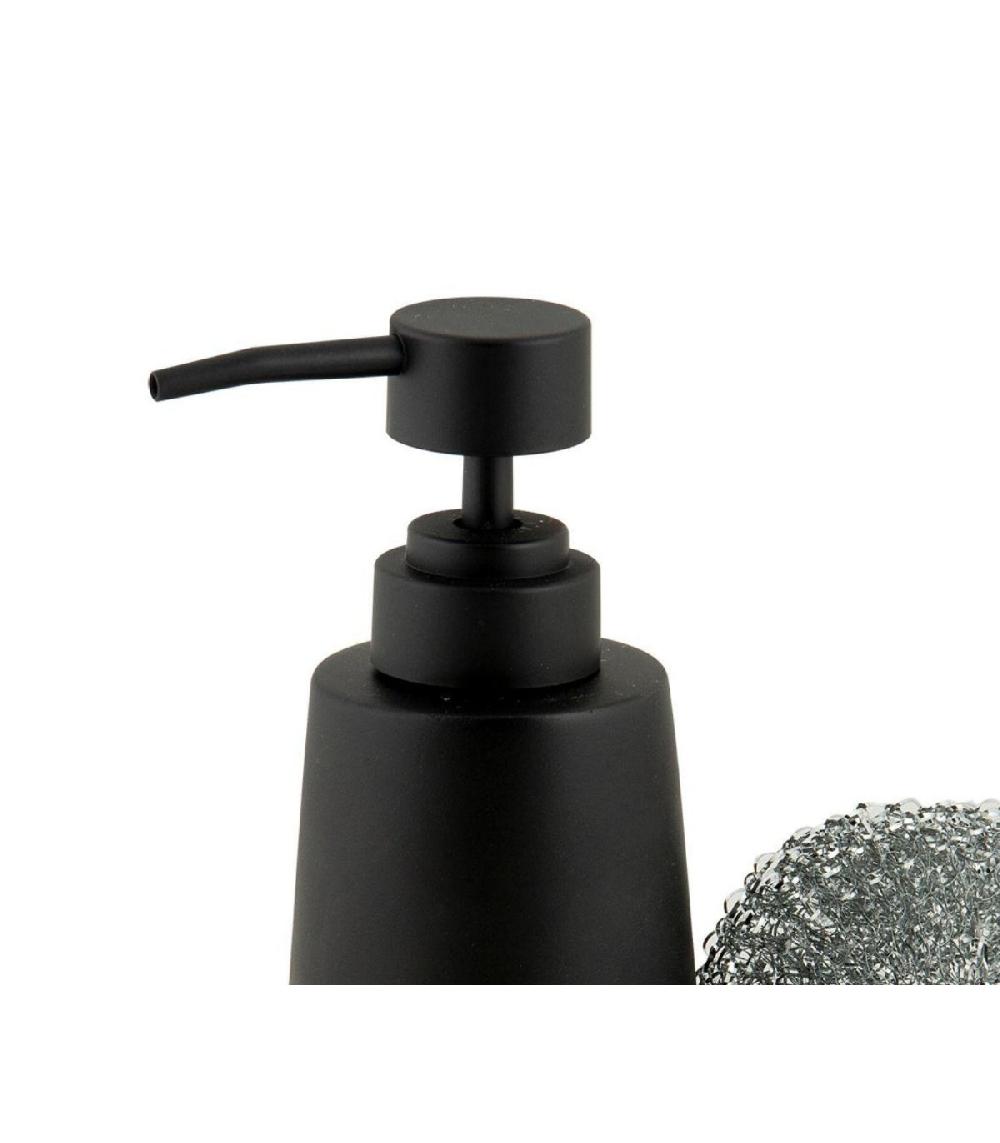Wadiga Distributeur Liquide Vaisselle Et Porte Éponge Noir