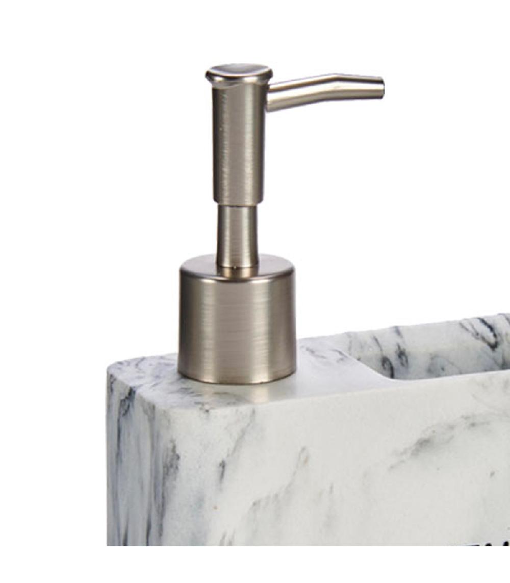 Wadiga Distributeur Liquide Vaisselle + Porte éponges Effet Marbre Kitchen