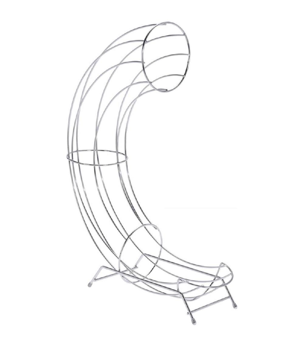 wadiga Distributeur oranges en métal chromé 31x11x44cm