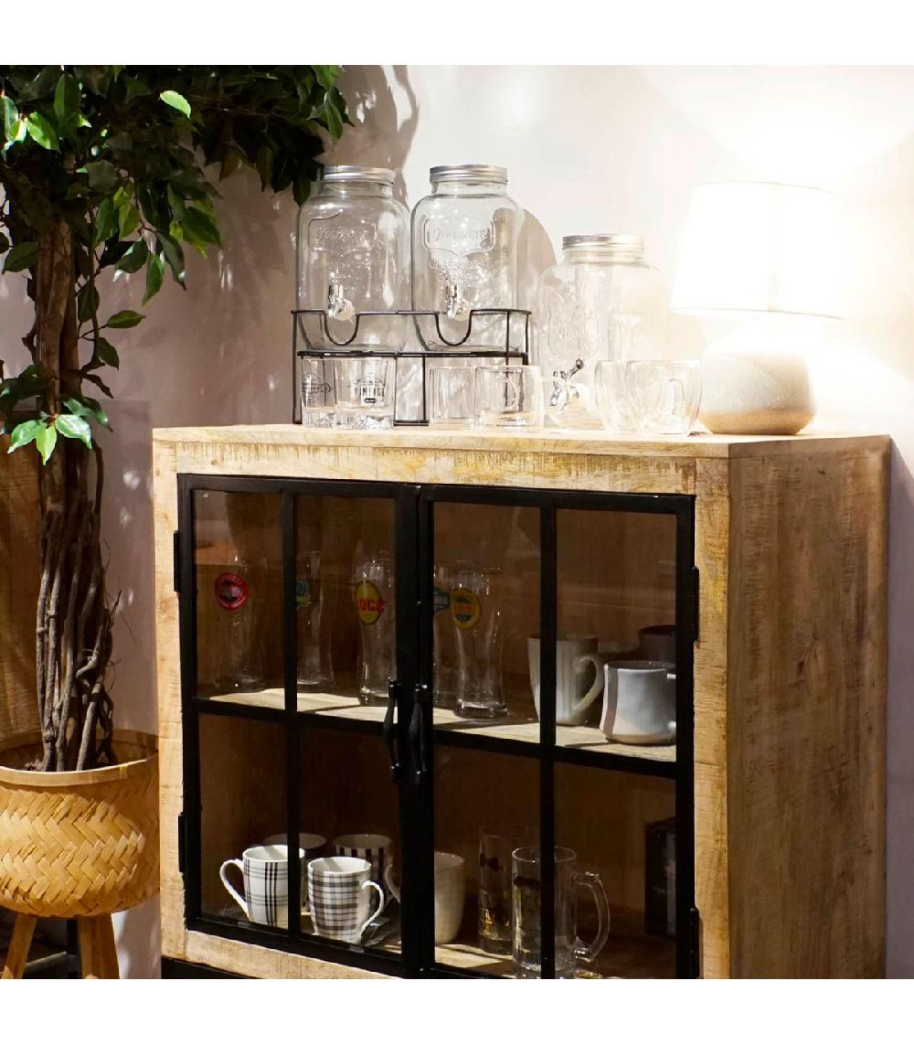Wadiga Double Distributeur De Boisson En Verre Bec Verseur 2x4L