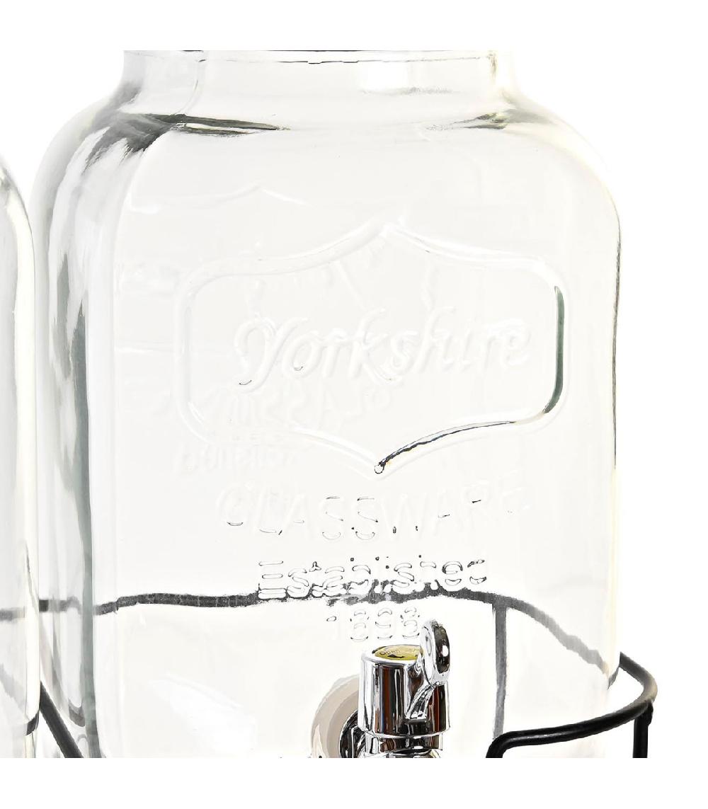Wadiga Double Distributeur De Boisson En Verre Bec Verseur 2x4L